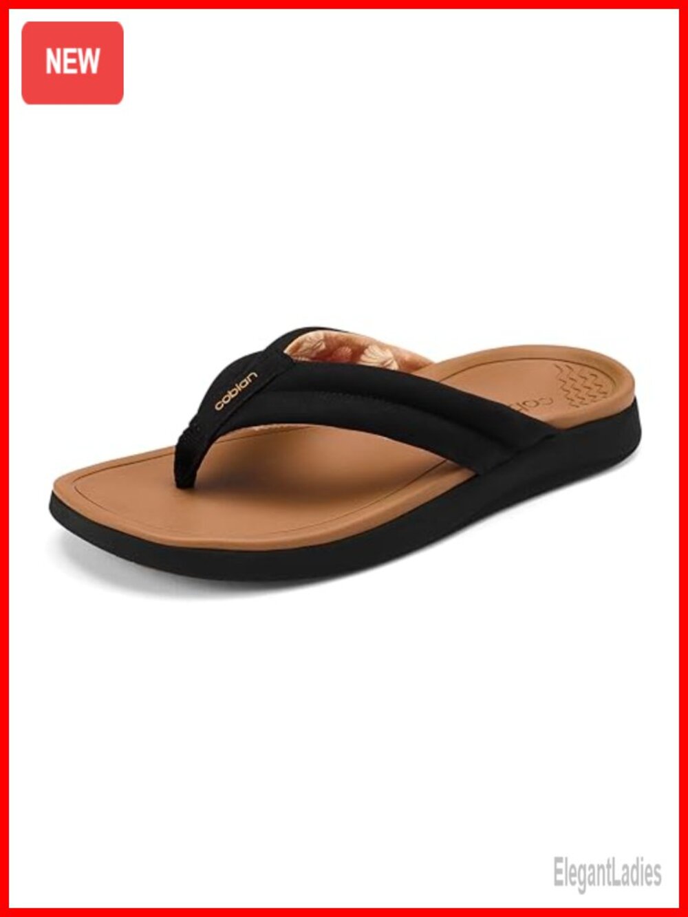 Synthetic Suede Flip Flop Sandals with Arch Support